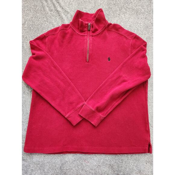 Polo Ralph Lauren 1/4 Zip Men's XL 100% Cotton Pulllover Sweater - Picture 1 of 8